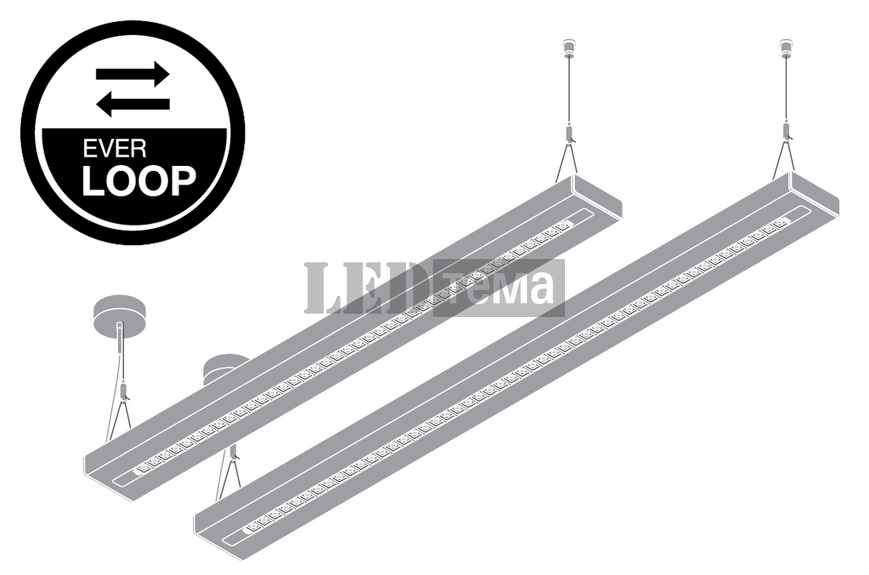 LN INV DI 1500 P 940 PS EL BK 53-61-63-69W 4000К Офісний світильник аварійний 3год перем. потуж. IP20 LEDVANCE (4099854297939) 4099854297939 фото