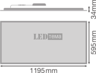 PL COMP 1200X600 DA V 83040 42W 3000/4000К Світильник панель DALI-2 DIM CCT IP50/IP20 LEDVANCE (4099854737046) 4099854737046 фото
