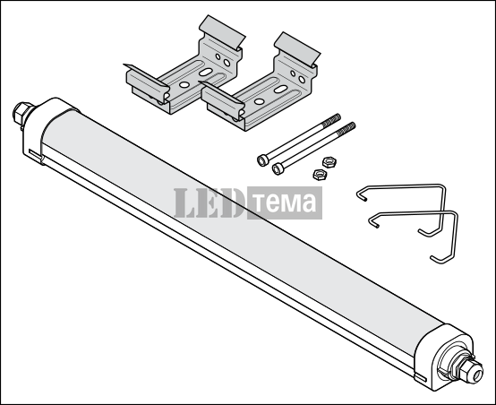 DP COMP TH 1500 V 865 IP66 PS 34-50W 6500К Пылевлагозащищённый светильник перекл. мощ. LEDVANCE (4058075740976) 4058075740976 фото