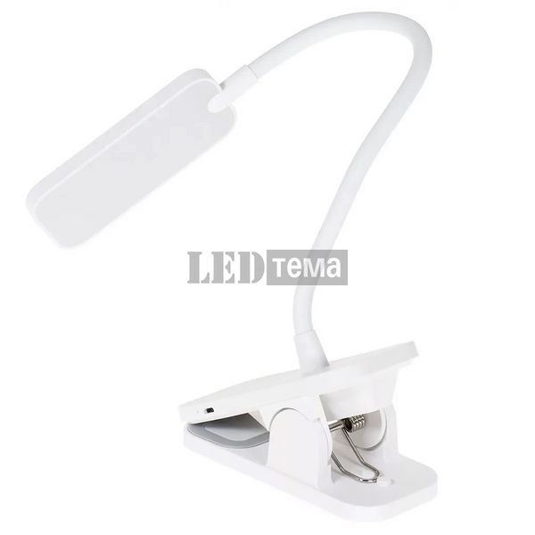 Настільна акумуляторна лампа LEDVANCE PANAN CLIP SQUARE DIM USB WT 4х1 5W 4000K біла з прищепкою (4058075747883) 4058075747883 фото