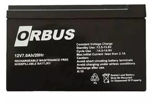 Аккумуляторная батарея ORBUS ORB1270 AGM 12V 7Ah (151 x 65 x 94) 2.0 kg Q10/450 ORB1270 фото