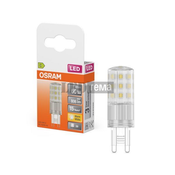 LED PIN60 320&deg; 4,9W 827 CL G9 Світлодіодна лампа капсульна Osram (4058075840522) 4058075840522 фото