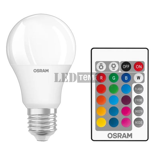 LED CLA60 REM 9W/827 230V FR E27 OSRAM лампа + пульт в комплекті Світлодіодна лампа димована (4058075430754) 4058075430754 фото