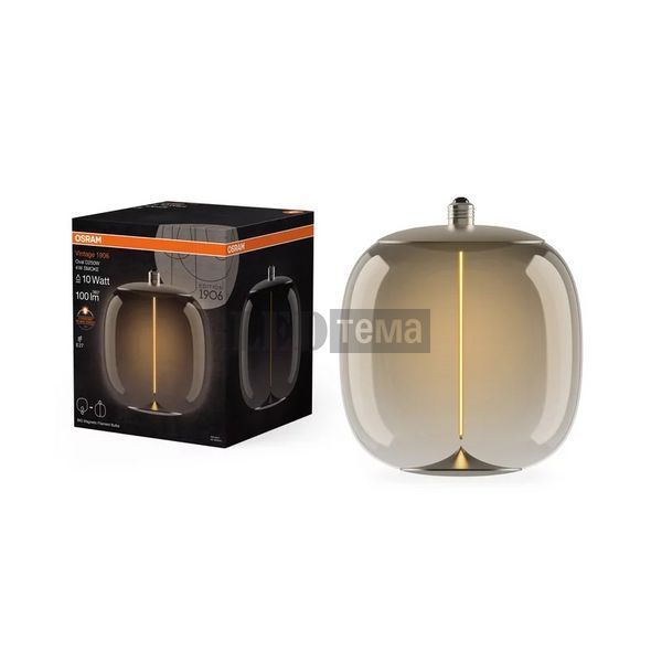 VINTAGE 1906 BIG OVAL 10 FILAMENT MAGNETIC 4W/818 SMOKE E27 4X1 OSRAM Светодиодная лампа филаментная декоративная (4099854173943) 4099854173943 фото