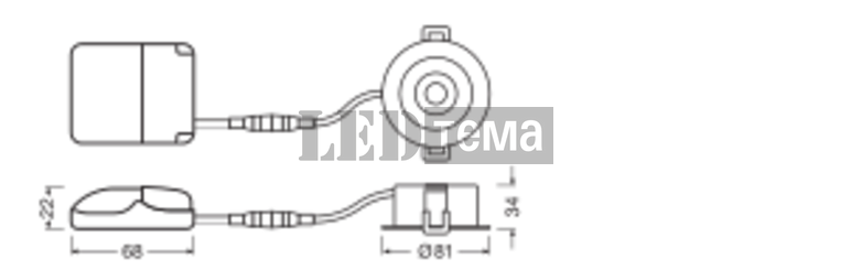 SP AIR ADJ P 930 DIM IP23/IP20 BK 4W 3000К Точковий світильник TRIAC DIM LEDVANCE (4099854000089) 4099854000089 фото