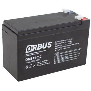 Аккумуляторная батарея ORBUS ORB1272 AGM 12V 7,2 Ah (150 x 65 x 90) 2.0 kg Q10/450 ORB1272 фото