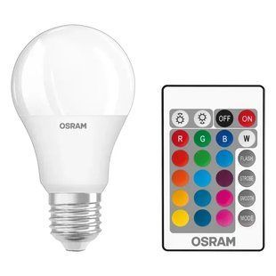 LED Superstar Classic A60 RGBW Remote Control 9,4W 827 FR E27 Набір світлодіодних ламп димованих 2шт. пульт в комплекті Osram (4058075430891) 4058075430891 фото