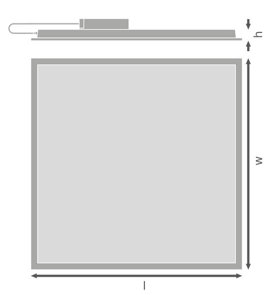 PL ECO HLO 600 E 830 U19 40W 3000К Світильник панель IP20 LEDVANCE (4099854187537) 4099854187537 фото