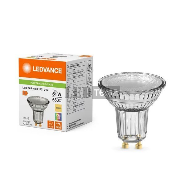LED PAR16 DIM 80120 7W/930 230V GU10 10X1 LEDV Світлодіодна лампа димована (4099854241932) 4099854241932 фото