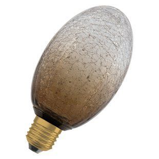 DECOR LED FLAT LAMP 3,5W 827 E27 Non-Dim IN CRACKED GLASS LONG BROWN Декоративная светодиодная лампа Osram (4099854608629) 4099854608629 фото