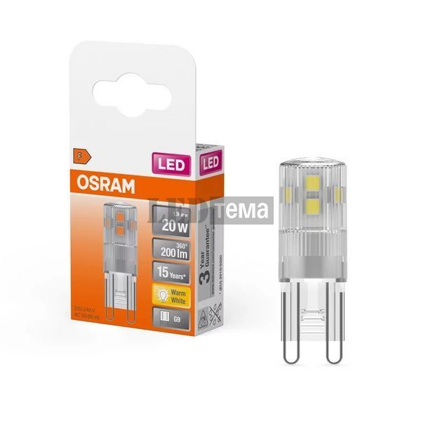 LED PIN 20 CL 1,9W/827 230V G9 6X1 OSRAM Світлодіодна лампа (4058075432307) 4058075432307 фото