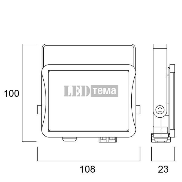 START Flood IP65 1000LM 830 Black 9,5W Прожектор Sylvania (0050160) 0050160 фото