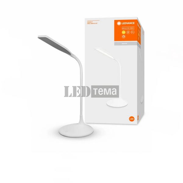 Настільна лампа LEDVANCE PANAN Disc Single White 5 Вт 3000К вбудований акумулятор (4058075321267) 4058075321267 фото