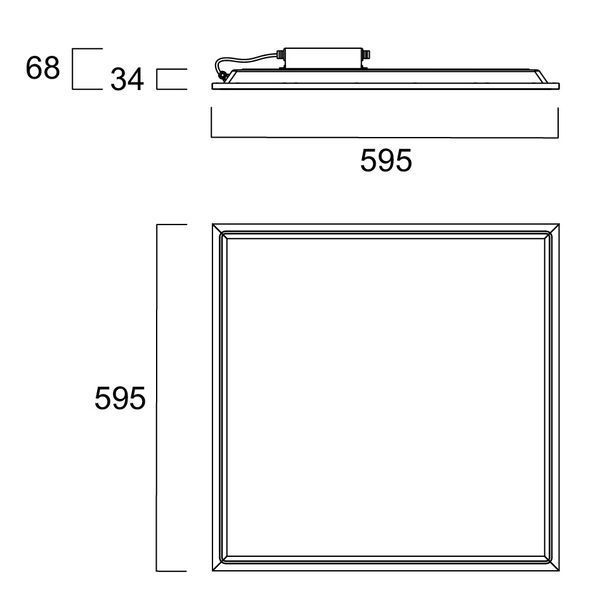 START Panel IP65 CR UGR19 600x600 4400 840 DALI WH 37W Светильник панель для чистых помещений управляемый Sylvania (0042784) 0042784 фото