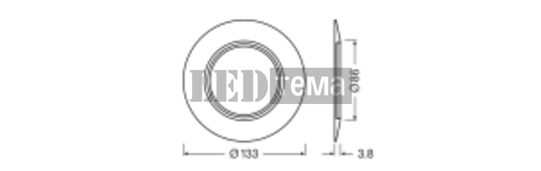 SP RING D133 WT Декоративне кільце для світильника LEDVANCE (4099854013355) 4099854013355 фото