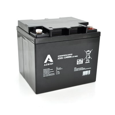 Аккумулятор AZBIST Super GEL ASGEL-12400M6, Black Case, 12V 40.0Ah (196 x165 x 173) Q1 ASGEL-12400M6 фото