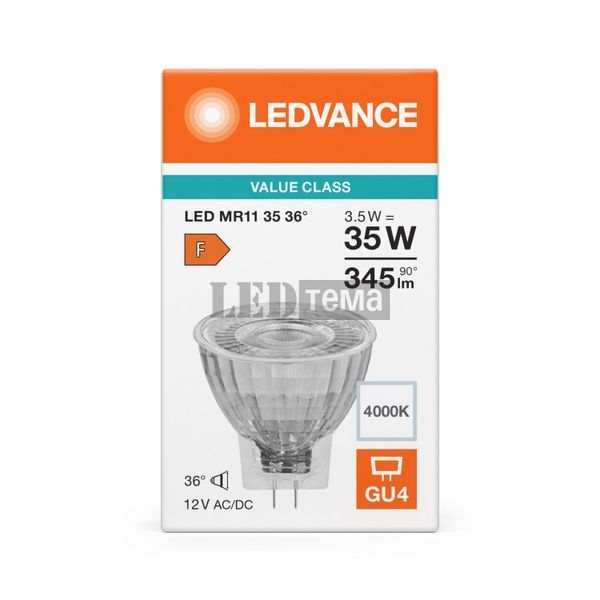 LED MR11 35 36&deg; P 4.2W 840 12V GU4 Низьковольтна світлодіодна лампа Ledvance (4099854050350) 4099854050350 фото