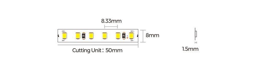 LED стрічка 120-2835-24V-IP55 8.8W 828Lm 2700K 5м COLORS (DJ120-24V-8mm-IP55-SW) DJ120-24V-8mm-IP55-SW фото