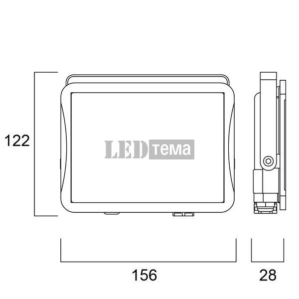 START Flood IP65 5000LM 830 Black 42W Прожектор Sylvania (0050164) 0050164 фото