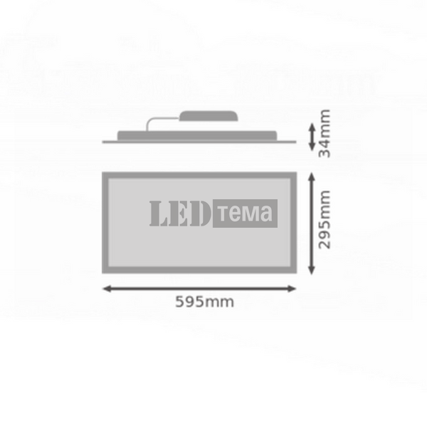 PL ECO 600x300 E 830 U19 18W 3000К Светильник панель IP20 LEDVANCE (4099854602788) 4099854602788 фото