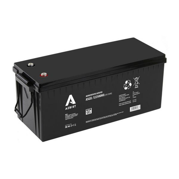 Акумулятор AZBIST Super GEL ASGEL-122500M8, Black Case, 12V 250.0Ah ( 522 x 269 x 219) Q1 ASGEL-122500M8 фото