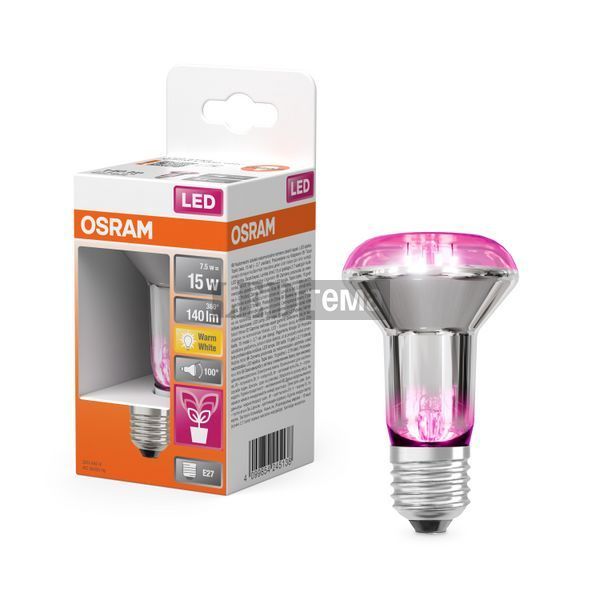 LED Star Grow Lamp Filament 100&deg; R63 7,5W E27 Фітолампа для росту рослин Osram (4099854245138) 4099854245138 фото