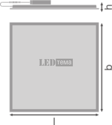 PL COMP 600 V 840 33W 4000К Світильник панель IP40/IP20 LEDVANCE (4099854017902) 4099854017902 фото