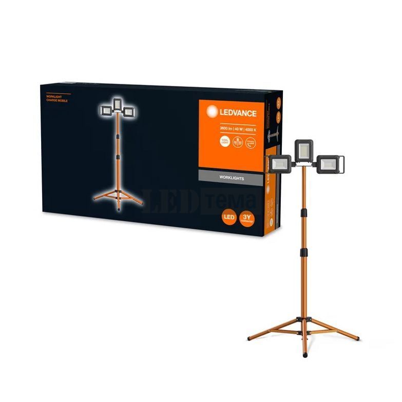 LED WORKLIGHT 40W CHRGMOB 840TRIPOD LEDV led-worklight-40w-chrgmob-840tripod-ledv