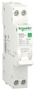 Диференційний автоматичний вимикач 6kA 1M 1P+N 10A C 10mA А, Resi9 Schneider Electric (R9D81610) R9D81610 фото
