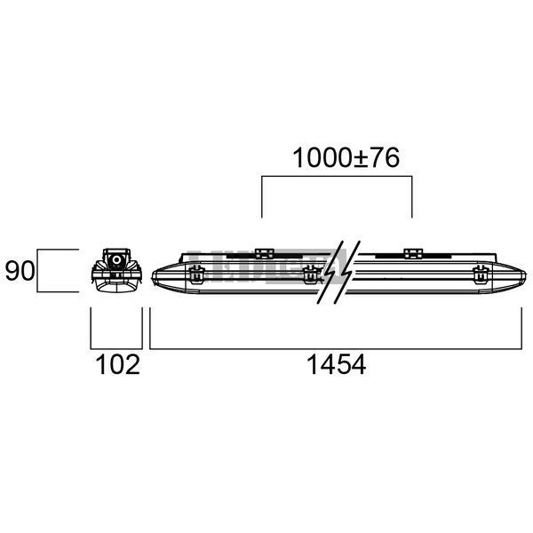 Resisto GRP 1500 IP66 5100-8500LM 840 53W Светильник линейный влагозащищенный с усиленной химической защитой Sylvania (0010520) 0010520 фото