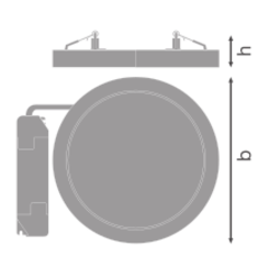 DL UNIV DA D200 V ML 83040 WT 9-18W 3000/4000К круглий даунлайт DALI DIM CCT перем. потуж. IP44/IP20 LEDVANCE (4099854541339) 4099854541339 фото