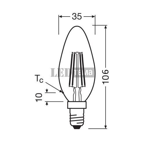 LED Classic B60 DIM 6,5W/840 230V Filament E14 Светодиодная лампа диммируемая Osram (4058075750005) 4058075750005 фото
