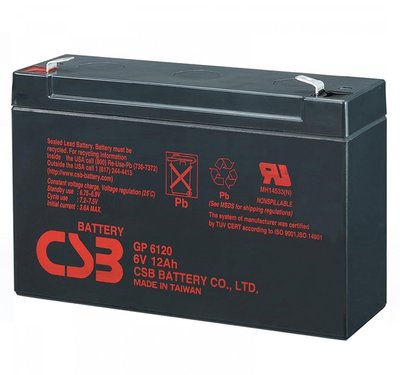 Акумуляторна батарея CSB GP6120, 6V 12Ah (150 x 50 x 95 (100) Q10 GP6120 фото