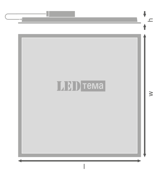 PL ECO HLO 600 E 830 U19 46W 3000К Светильник панель IP20 LEDVANCE (4099854187698) 4099854187698 фото