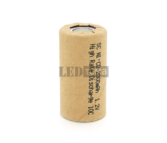Акумуляторна батарея для шуруповерта Ni-Cd SC PH 2000mAh 1.2V, 10C, 23x43 mm (Ni-Cd-PH-2000mAh) Ni-Cd-PH-2000mAh фото