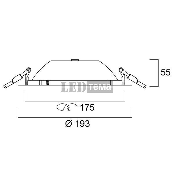 START Downlight 175 IP54 1500LM 830 DALI 14,5W Світильник врізний круглий керований Sylvania (0030592) 0030592 фото