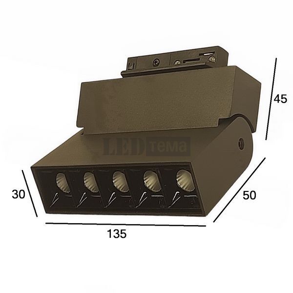 AccentFlow-Book220v 10Вт 30&deg; 5000K black CRI90 трековий світильник однофазний чорний (AFBK220v-BK1030590) AFBK220v-BK1030590 фото