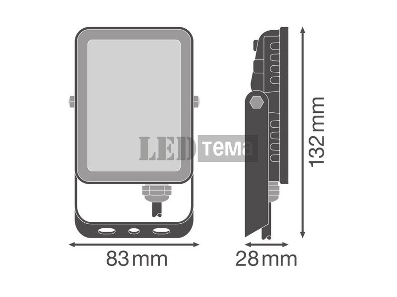 FL ESSENTIAL 10W 830 BK Прожектор світлодіодний Ledvance (4058075767911) 4058075767911 фото