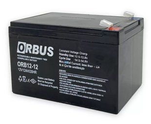 Аккумуляторная батарея ORBUS ORB12120 AGM 12V 12Ah (150 x 97 x 95) 3.30 kg Q4/450 ORB12120 фото