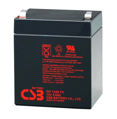 Акумуляторна батарея CSB GP1245, 12V 4.5Ah (90 х70х100 (105)) Q10 GP1245F2 фото