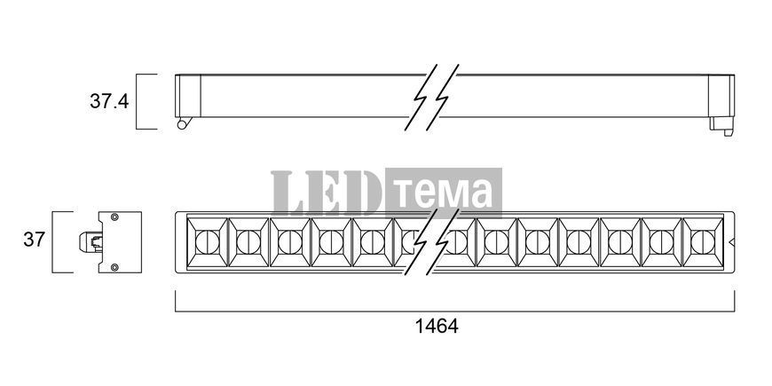 Pixo Line 1500 50W UGR19 840 WHT трековый светильник трехфазный белый Sylvania (0007824) 0007824 фото