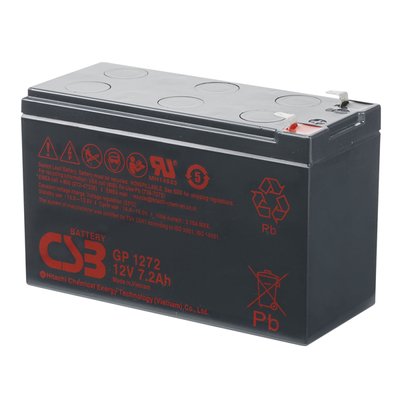 Акумуляторна батарея CSB GP1272F2, 12V 7,2Ah (25W) (151х65х100мм) 1.9кг Q10/420 GP1272F2 фото