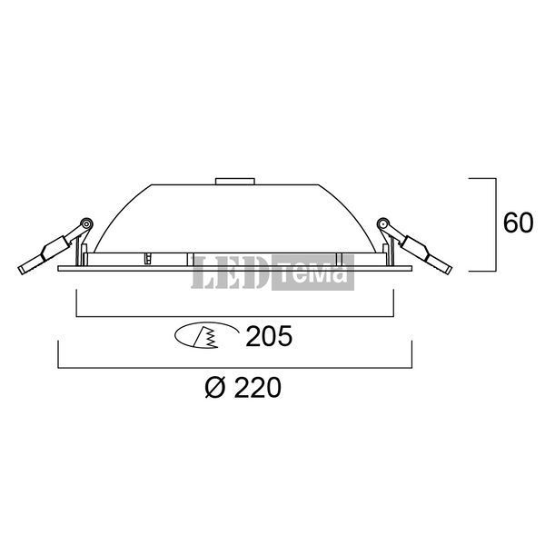 START Downlight 205 IP54 2000LM 830 DALI 20W Светильник врезной круглый управляемый Sylvania (0030594) 0030594 фото