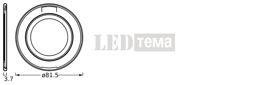 SP CBO RING ADJ ROUND BN Декоративное кольцо для светильника LEDVANCE (4099854097935) 4099854097935 фото