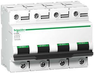 Автоматичний вимикач C120N 4P 100A C Schneider Electric (A9N18374) A9N18374 фото