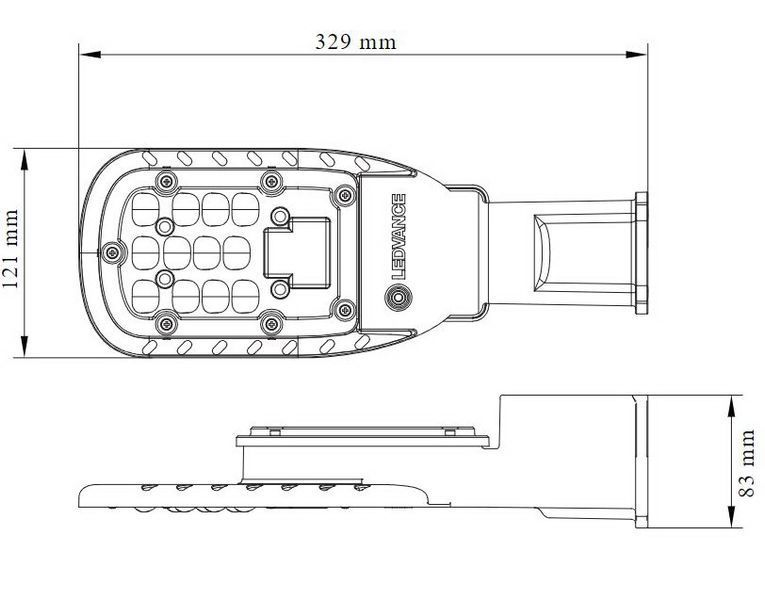 ECO CLASS AREA 865 30W 3600LM GR Ledvance LED консольний світильник на опору вуличний (4058075425354) 4058075425354 фото