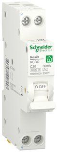 Диференційний автоматичний вимикач 6kA 1M 1P+N 20A C 30mA А, Resi9 Schneider Electric (R9D88620) R9D88620 фото