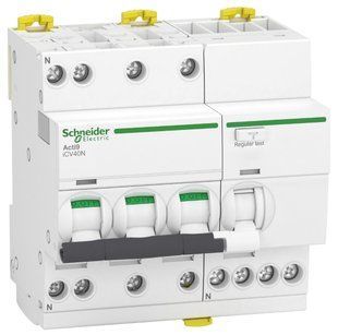 Диференційний автоматичний вимикач iCV40N 3P+N 25A B АC 30мA, Schneider Electric (A9DH3725) A9DH3725 фото