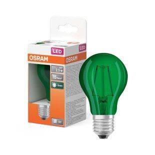 LED Star Classic A15 Decor 2,5W 175 Green E27 Декоративна світлодіодна лампа Osram (4058075433984) 4058075433984 фото
