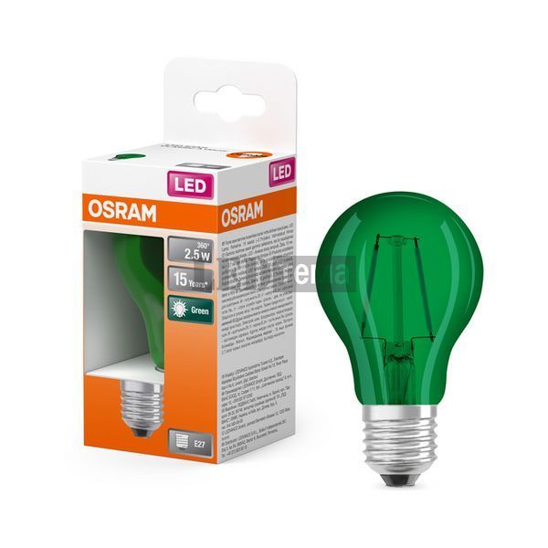 LED Star Classic A 15 Decor 2.5W 175 Green E27 лампа світлодіодна OSRAM (4058075433984) 4058075433984 фото